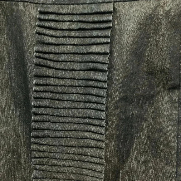 Anthro Leifsdottir Pleated Detail Denim Skirt - Picture 3 of 4